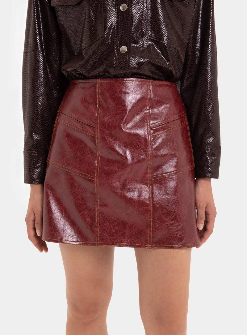 laagam FRANKIE BURGUNDY SKIRT Limitado a 3 días