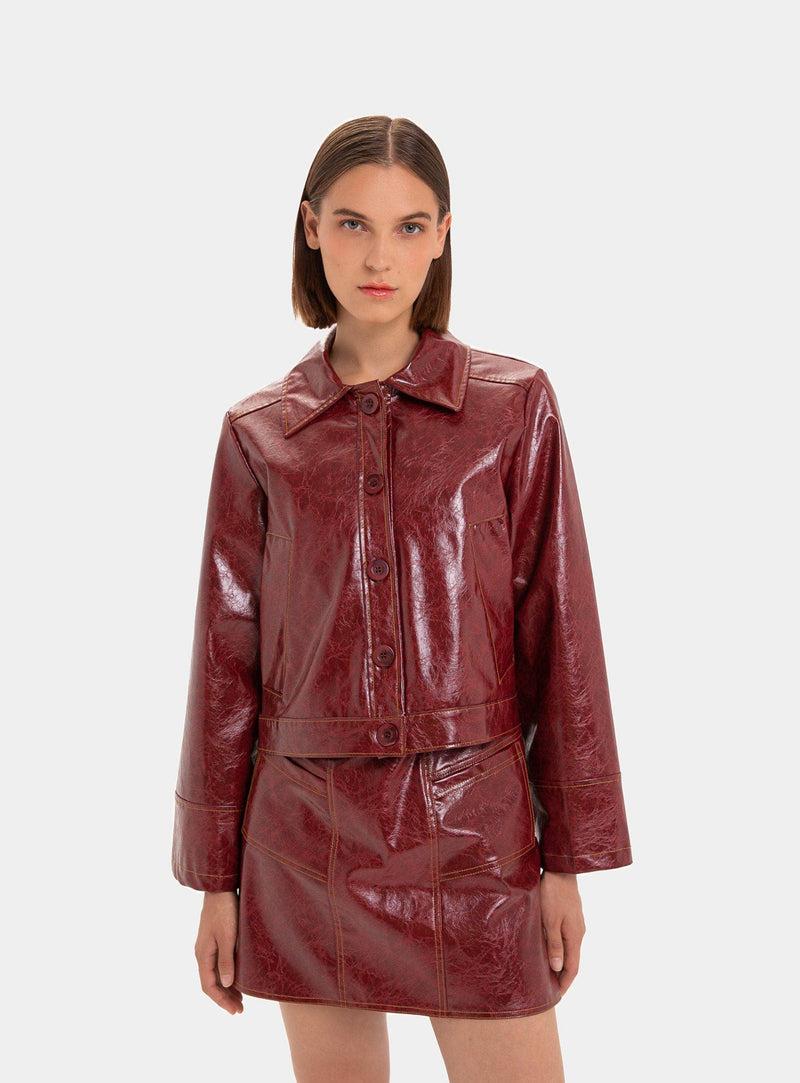 laagam ALEXA BURGUNDY JACKET Devoluciones gratuitas