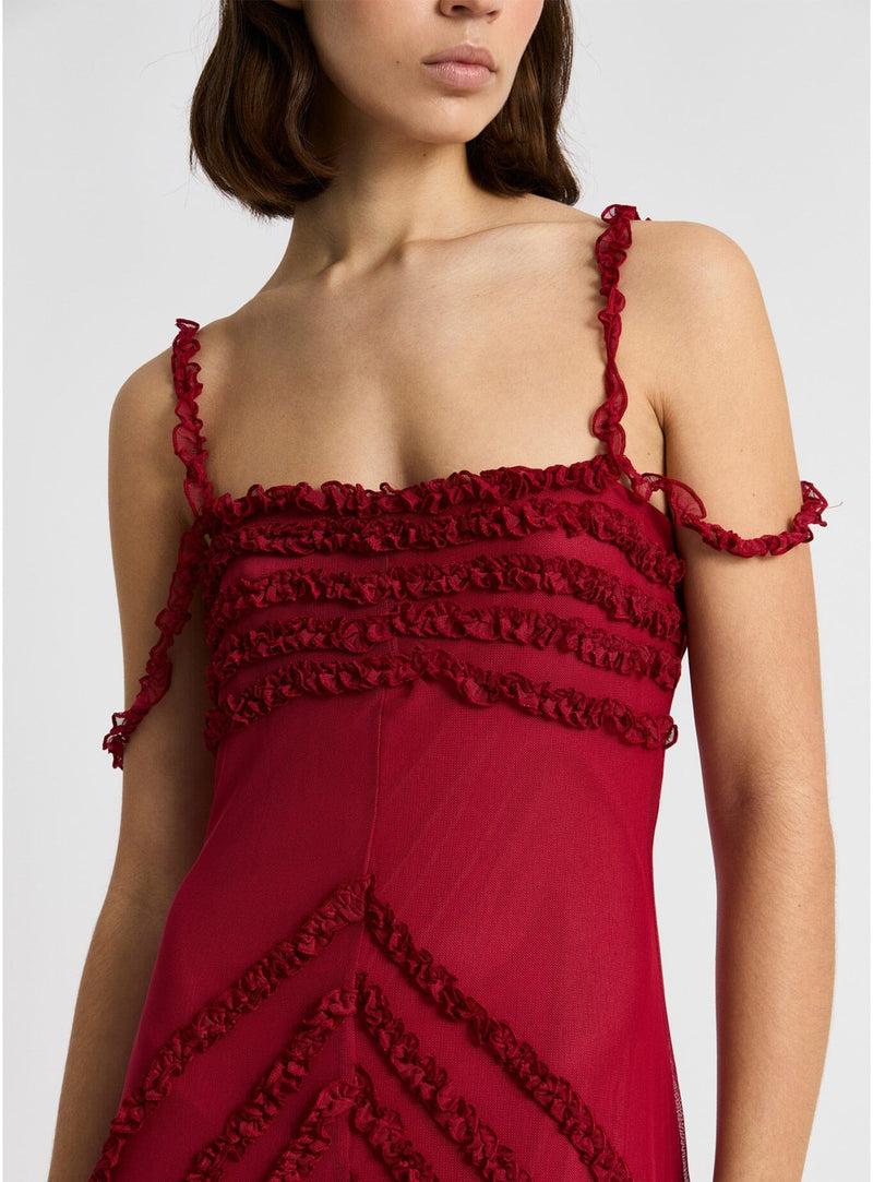 laagam ARABELLA BURGUNDY DRESS Ofertas