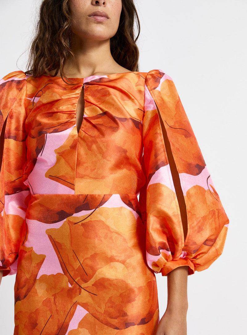 laagam LIZA FLEUR PUFF SLEEVE DRESS Gran oferta