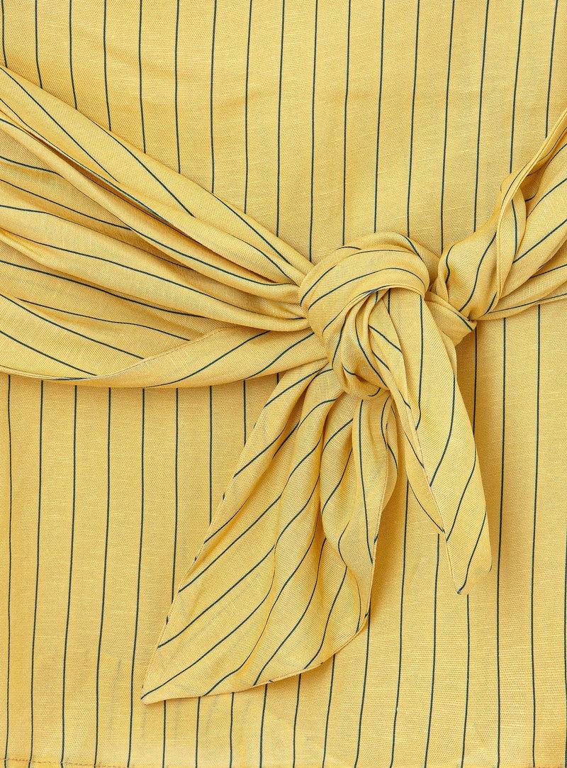 laagam AMAZONA YELLOW SHORT DRESS Promoción trimestral