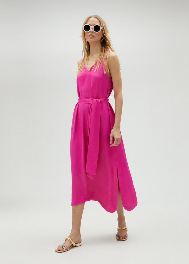 lola casademunt Vestido midi de tirantes Rebajas top