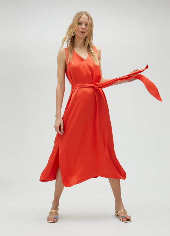 lola casademunt Vestido midi de tirantes Oferta especial
