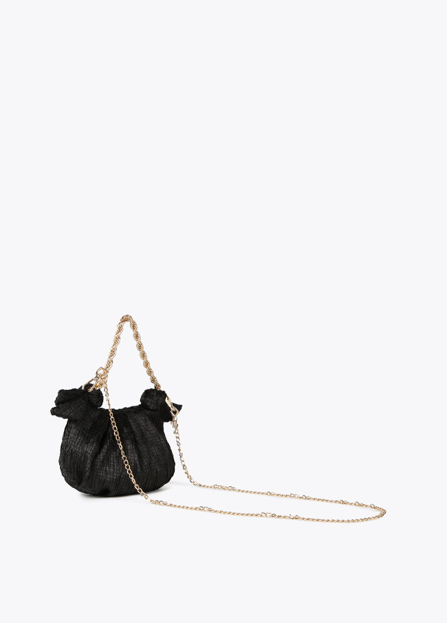 lola casademunt Mini bolso satinado con lazos laterales Envío internacional gratuito
