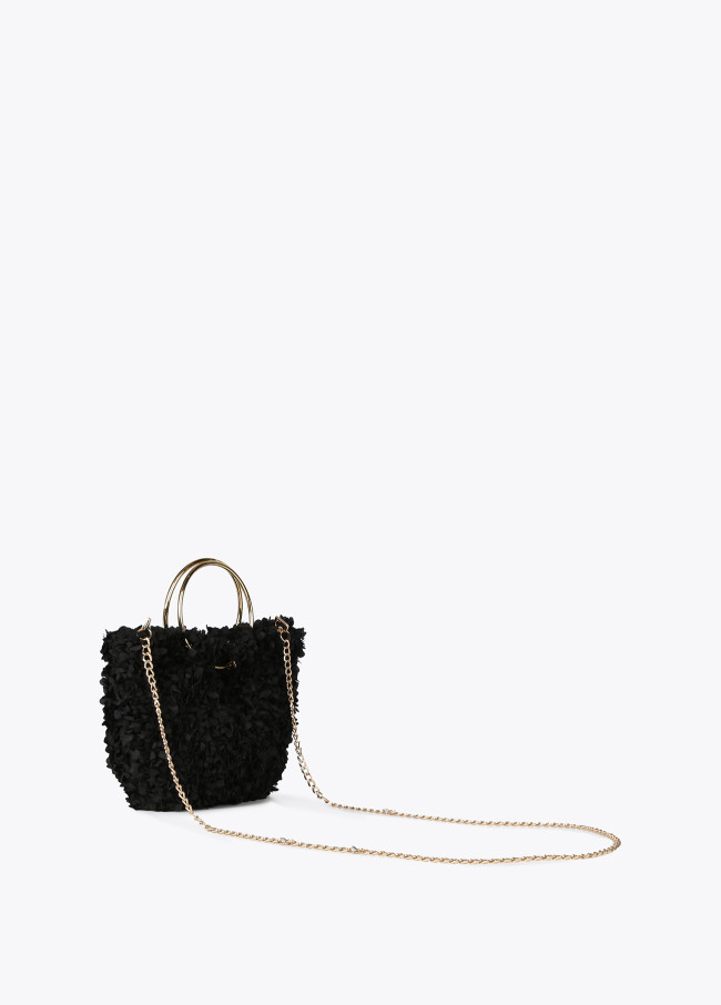 lola casademunt Mini bolso asas metálicas tejido floral Precios de Black Friday