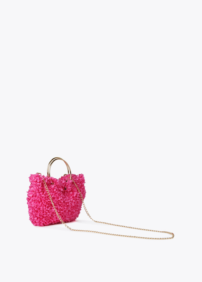 lola casademunt Mini bolso asas metálicas tejido floral En oferta