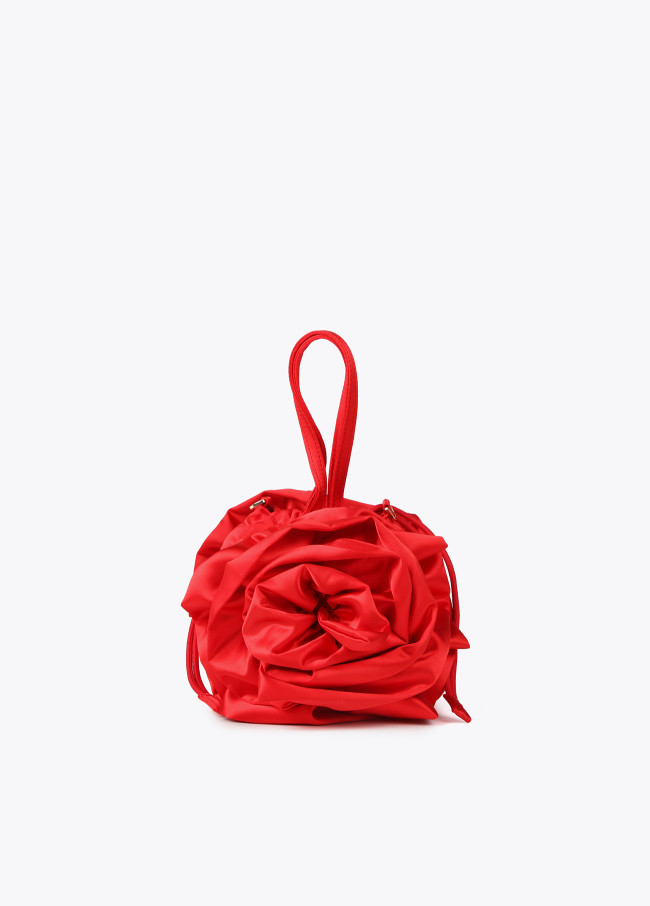 lola casademunt Bolso flor en satén Oferta exclusiva