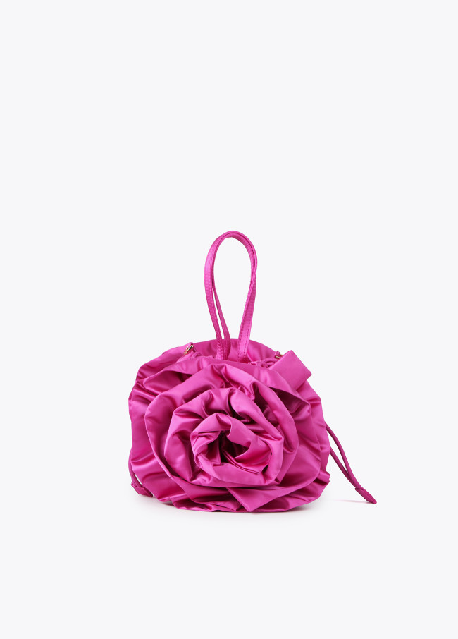 lola casademunt Bolso flor en satén Última moda