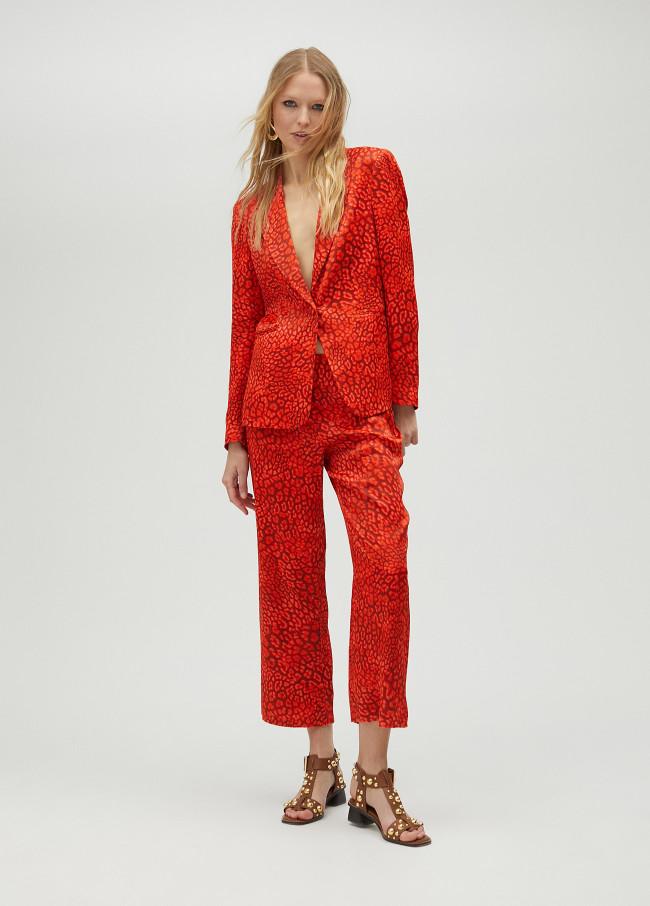 lola casademunt Pantalón recto estampado animal Outlet