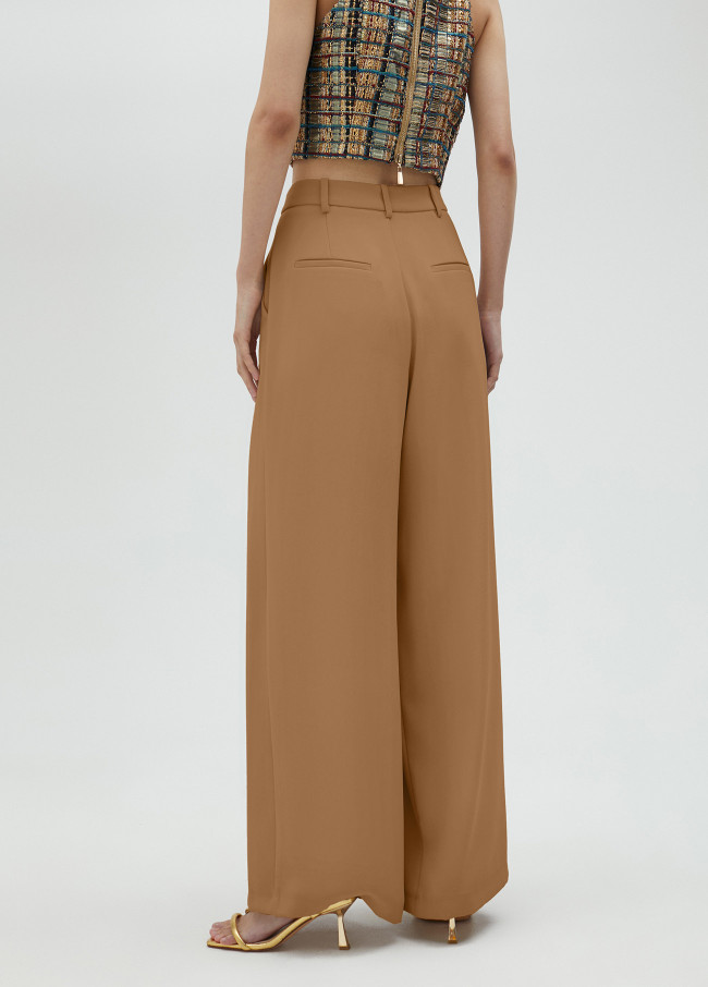 lola casademunt Pantalón palazzo con pinzas En oferta