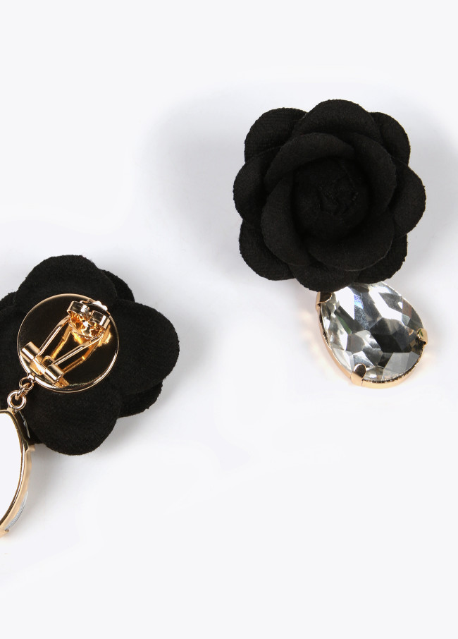 lola casademunt Pendientes flor tejido con joya Rebajas baratas