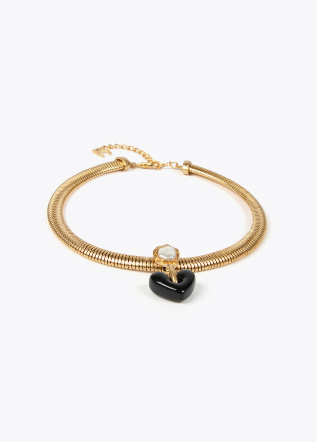 lola casademunt Collar gargantilla con perla y corazón Los más vendidos