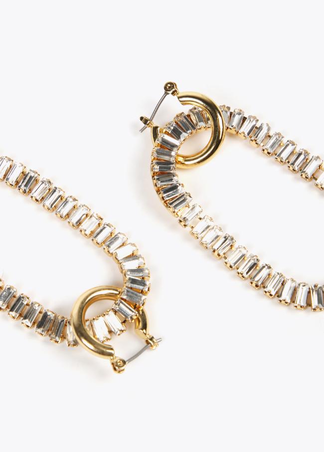 lola casademunt Pendientes ovalo strass Tienda
