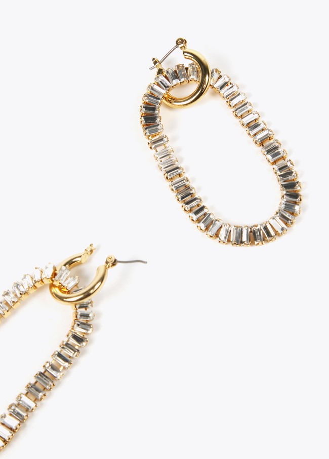 lola casademunt Pendientes ovalo strass Tienda