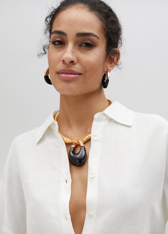 lola casademunt Collar metal elástico con colgante COMPRAR AHORA