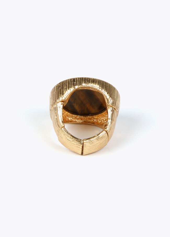 lola casademunt Anillo ágata marrón Último día