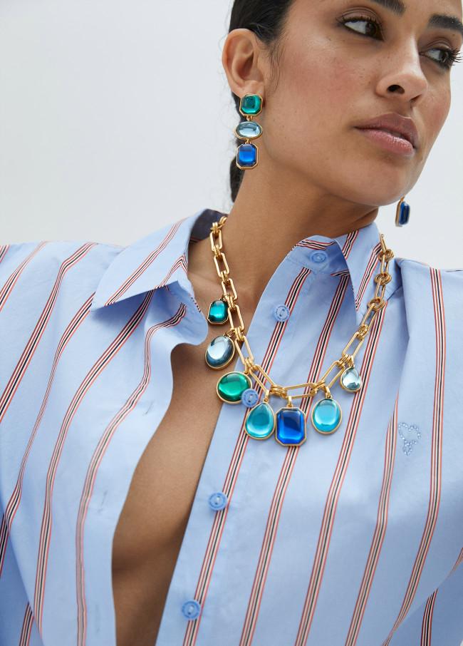 lola casademunt Collar cadena con abalorios Precio de fábrica