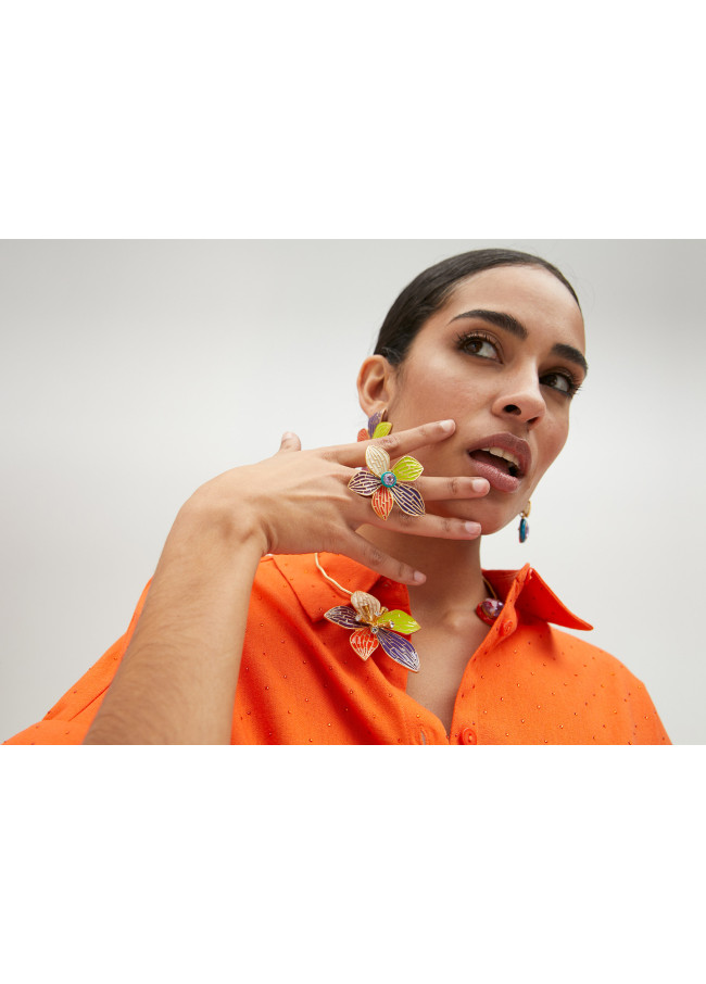 lola casademunt Collar gargantilla orquídea Oferta especial de fábrica