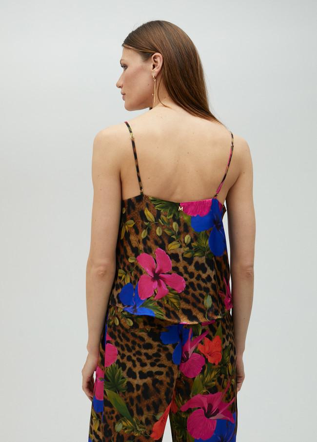 lola casademunt Top lencero animal print Última moda