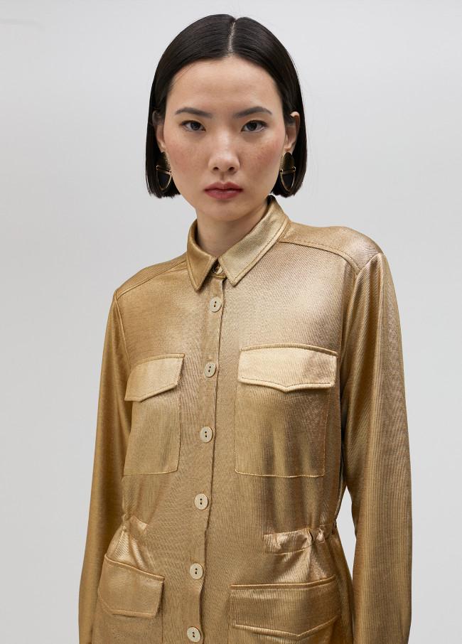 lola casademunt Camisa dorada En oferta