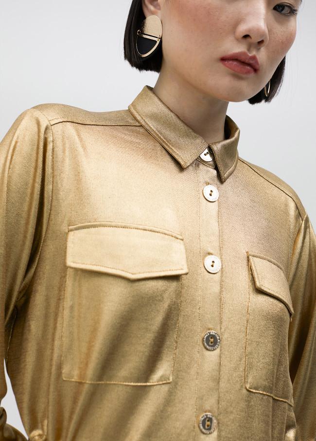 lola casademunt Camisa dorada En oferta