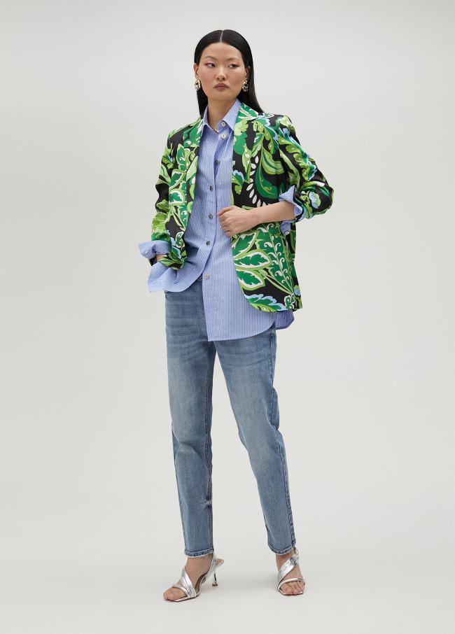 lola casademunt Camisa de rayas con strass Última moda