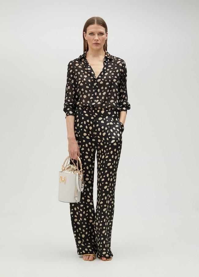 lola casademunt Camisa negra de topos Grandes ahorros