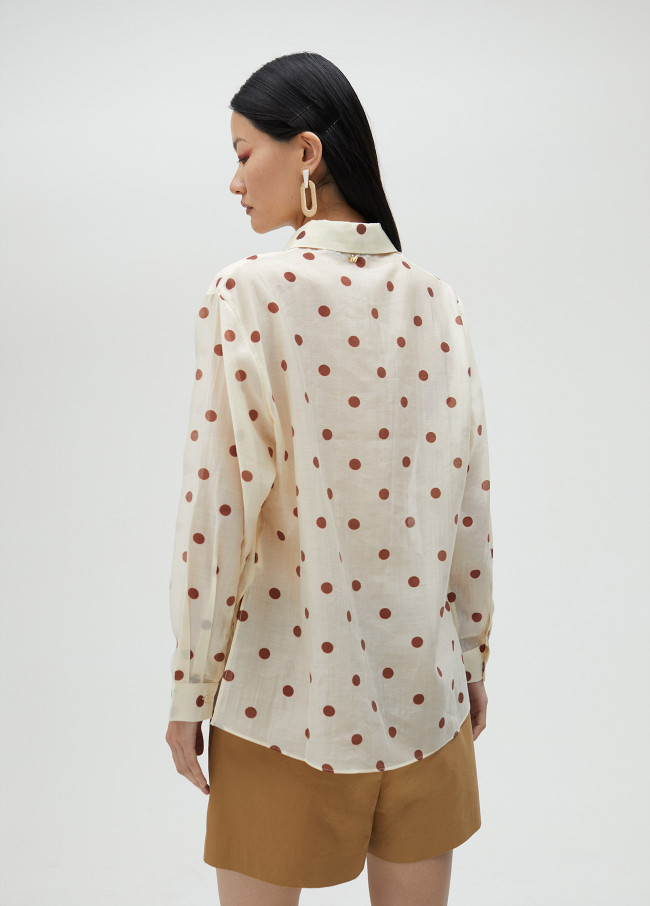lola casademunt Camisa topos semitransparente Outlet online