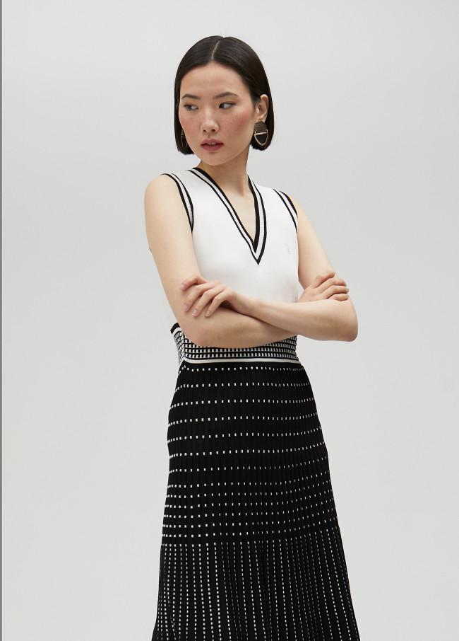 lola casademunt Vestido de punto efecto plisado Ofertas