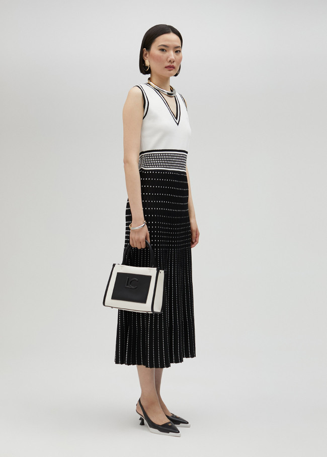 lola casademunt Vestido de punto efecto plisado Ofertas
