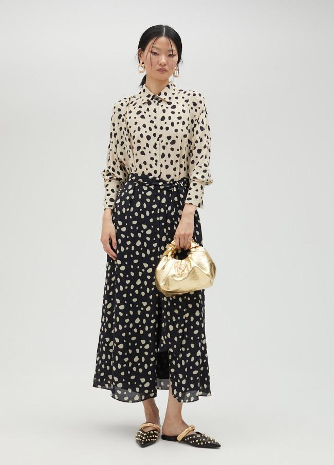 lola casademunt Vestido camisero de topos En oferta