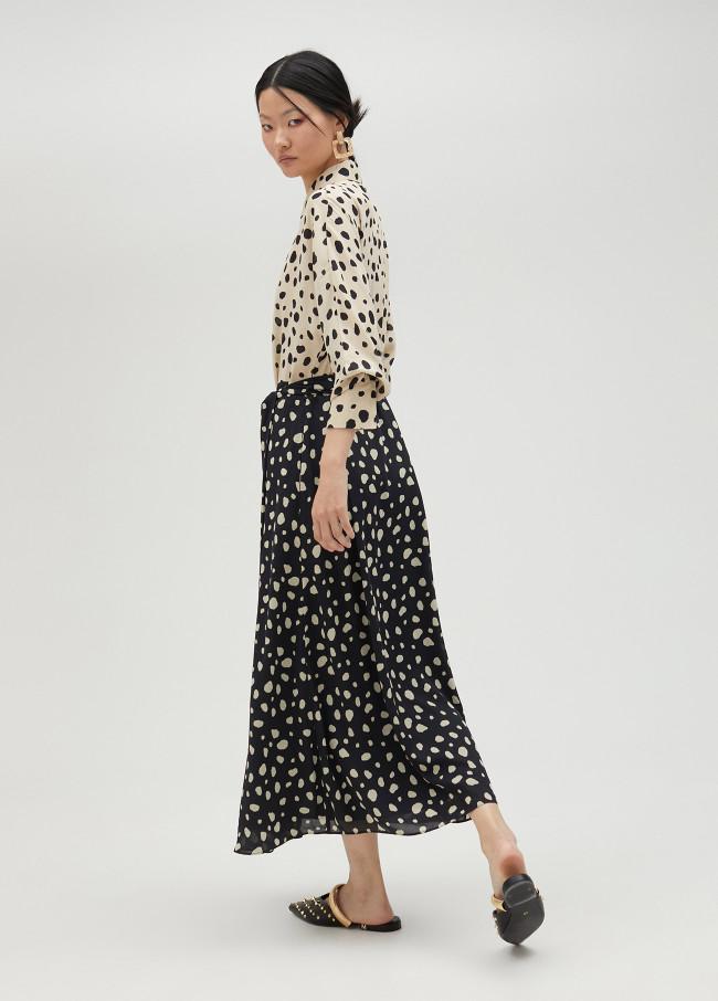 lola casademunt Vestido camisero de topos En oferta