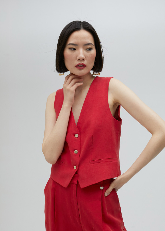 lola casademunt Chaleco tencel Oferta especial