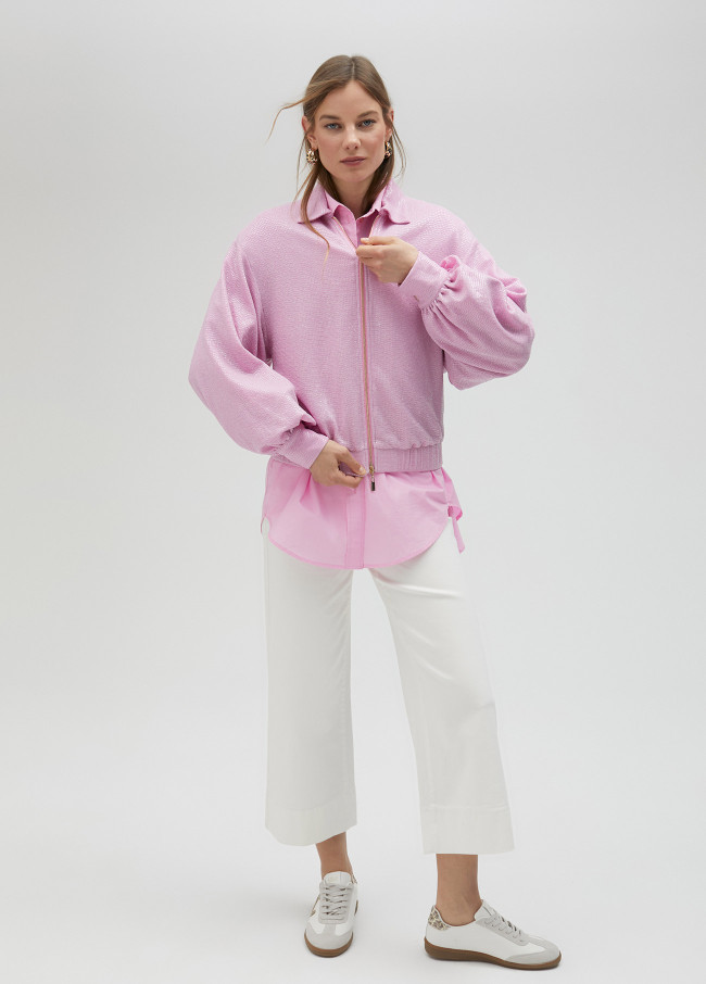 lola casademunt Chaqueta bomber lentejuela rosa Envío gratis