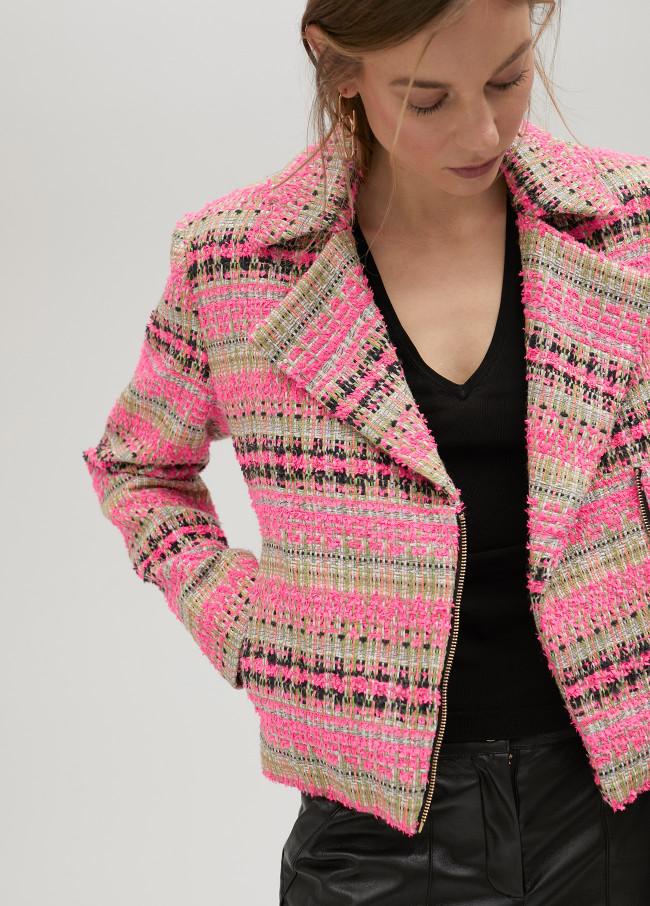 lola casademunt Chaqueta biker tweed Promoción por tiempo limitado