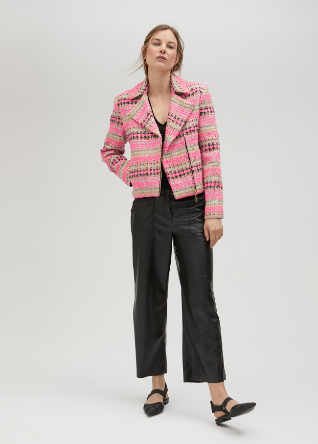 lola casademunt Chaqueta biker tweed Promoción por tiempo limitado