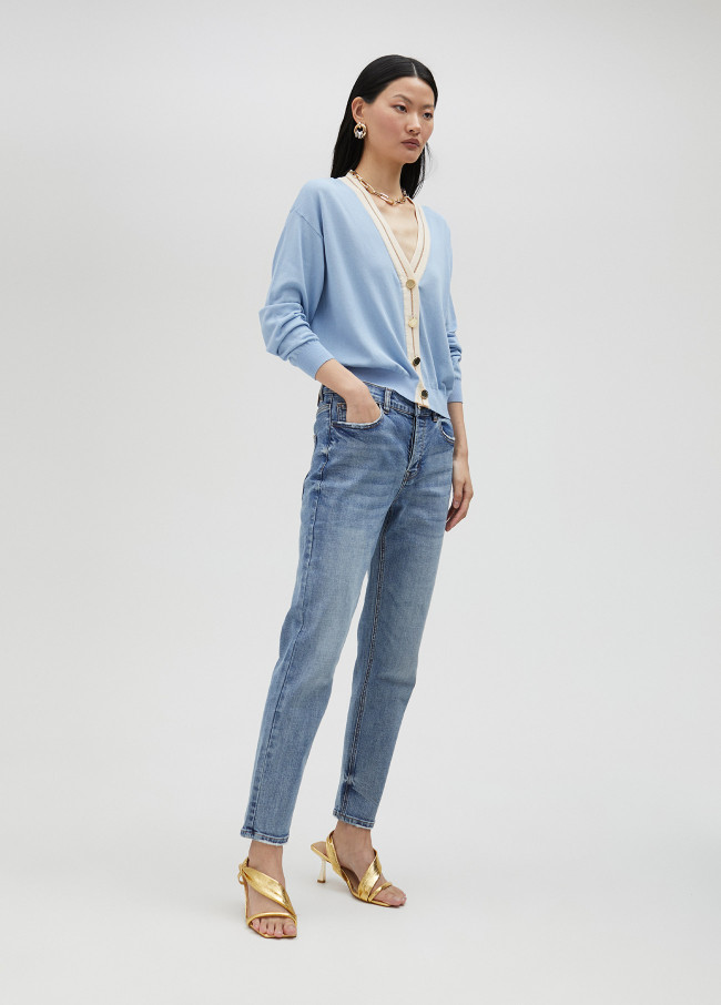 lola casademunt Cárdigan básico con contraste En oferta