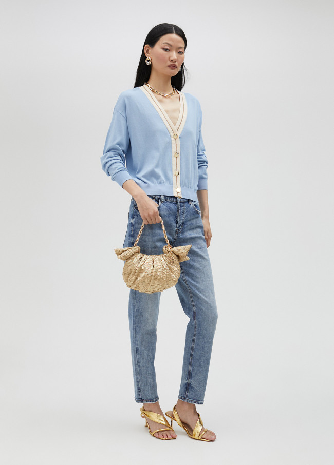 lola casademunt Cárdigan básico con contraste En oferta
