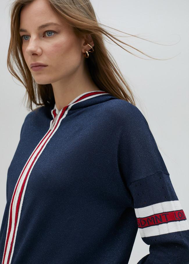 lola casademunt Sudadera de punto con raya deportiva Descuentos del mes