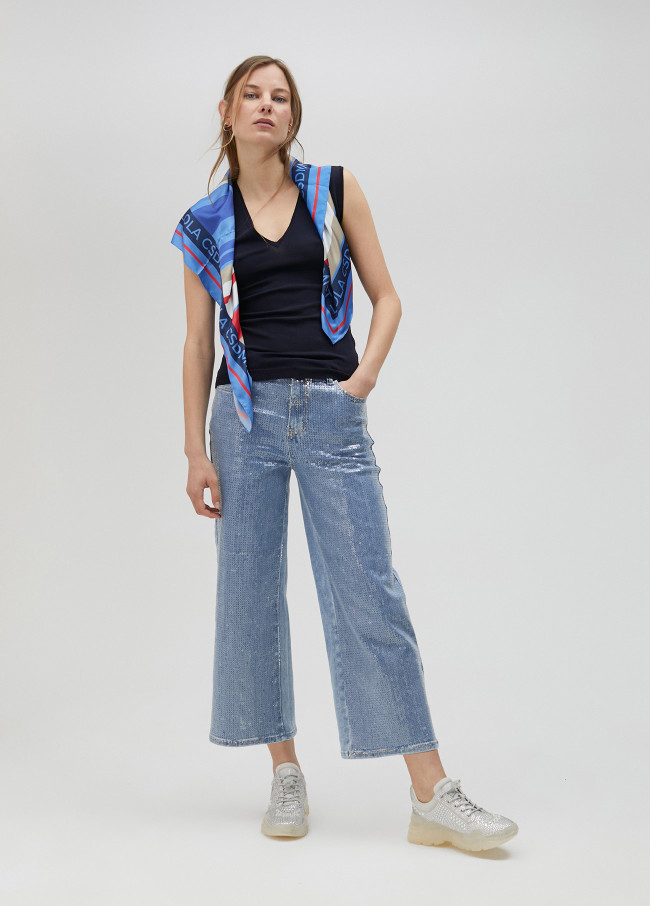 lola casademunt Top básico punto Última moda