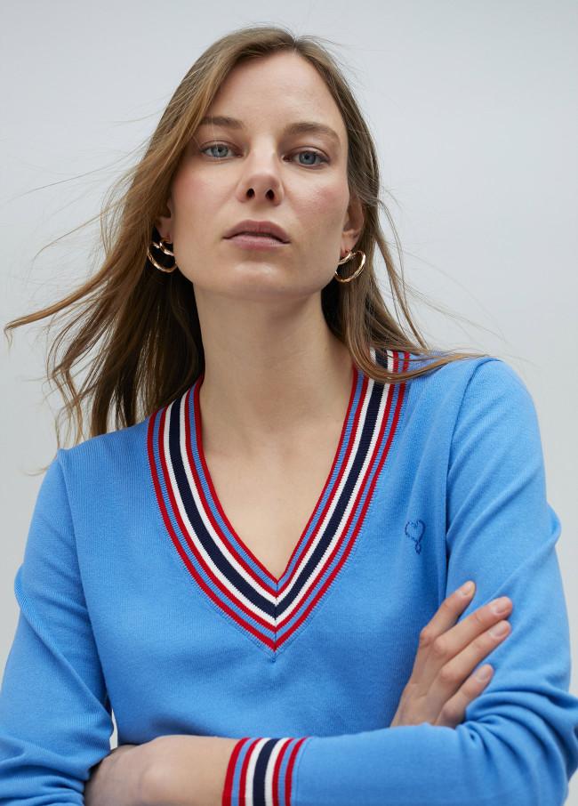 lola casademunt Jersey con detalle color Ofertas de temporada