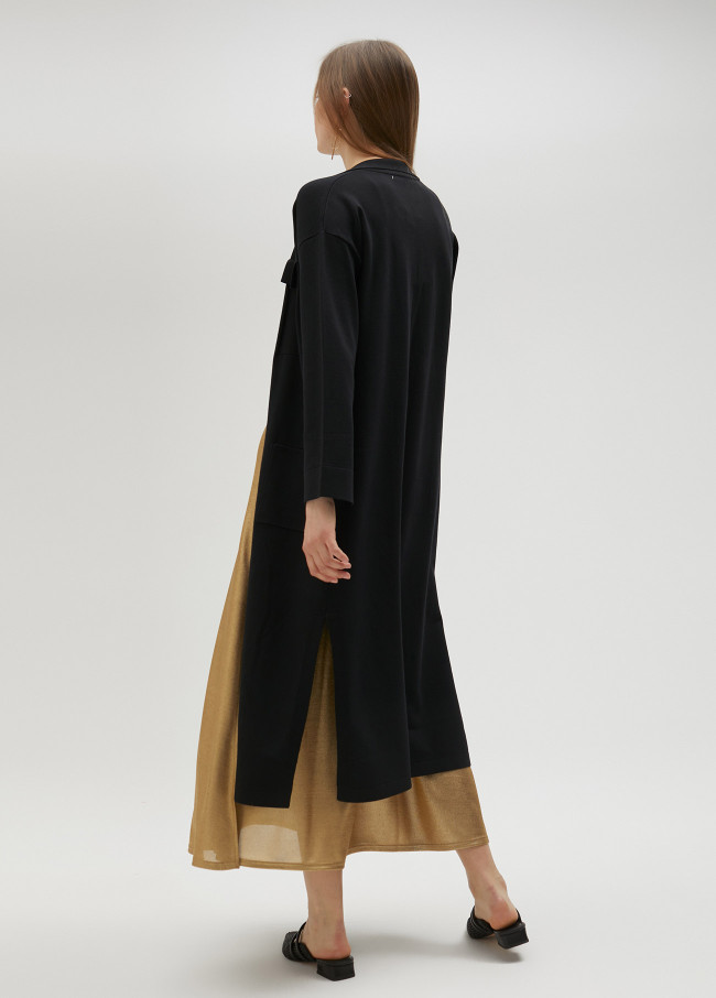 lola casademunt Cárdigan largo color negro Ofertas especiales