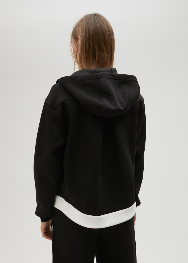 lola casademunt Sudadera bicolor con capucha En línea