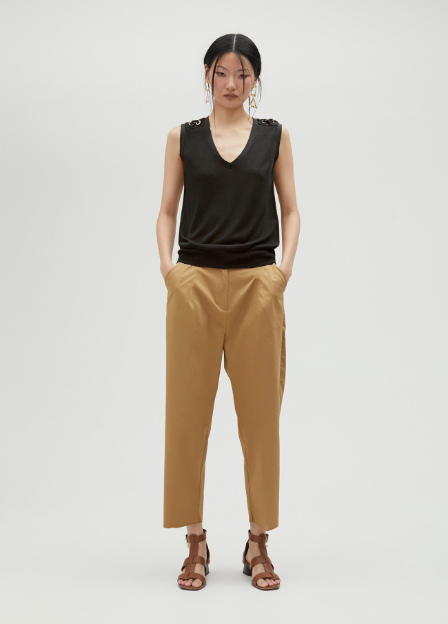 lola casademunt Top de punto detalle eyelets Descuento