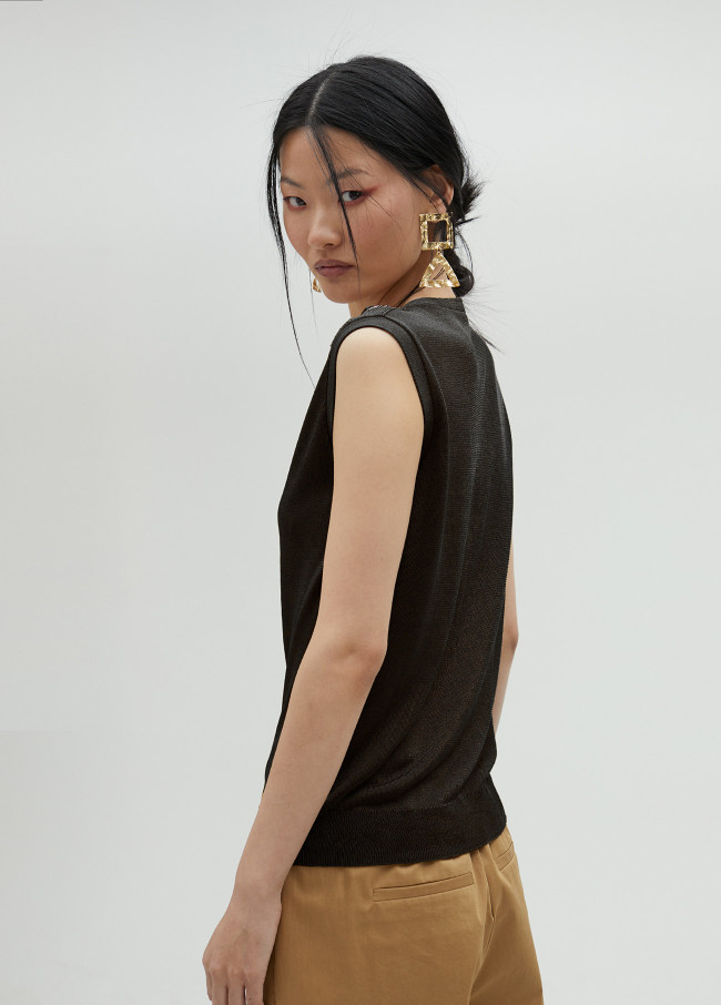 lola casademunt Top de punto detalle eyelets Descuento