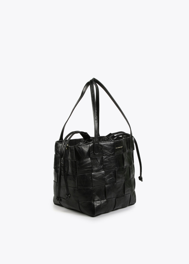 lola casademunt Bolso shopper trenzado con textura Últimos 3 días