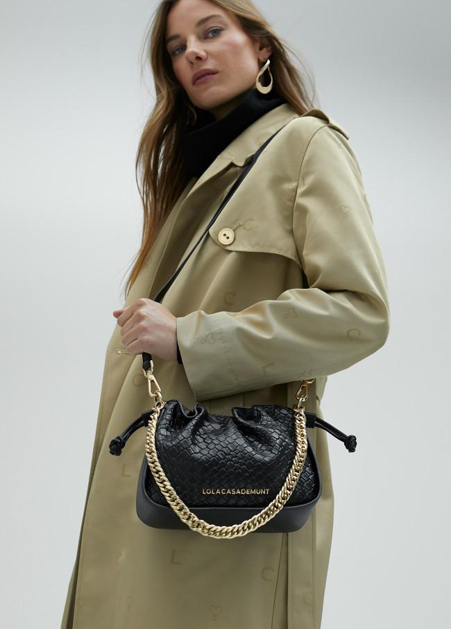 lola casademunt Bolso bandolera trenzada con cadena Precio de fábrica
