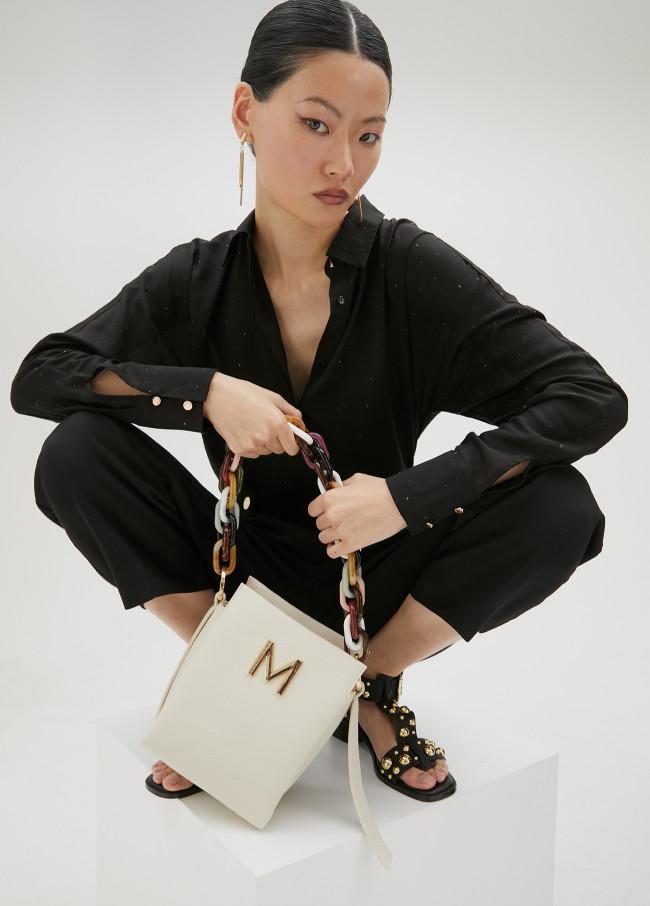 lola casademunt Bolso bandolera efecto piel con asa multicolor Promoción trimestral