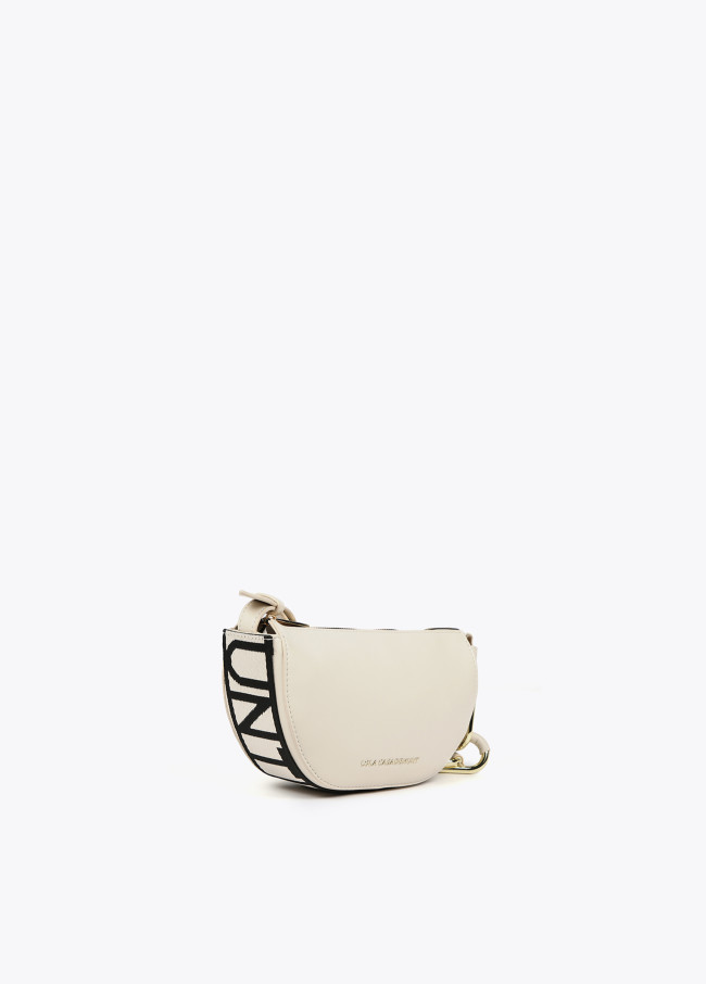 lola casademunt Bolso bandolera con arandelas y cinta logotipada Descuentos del mes