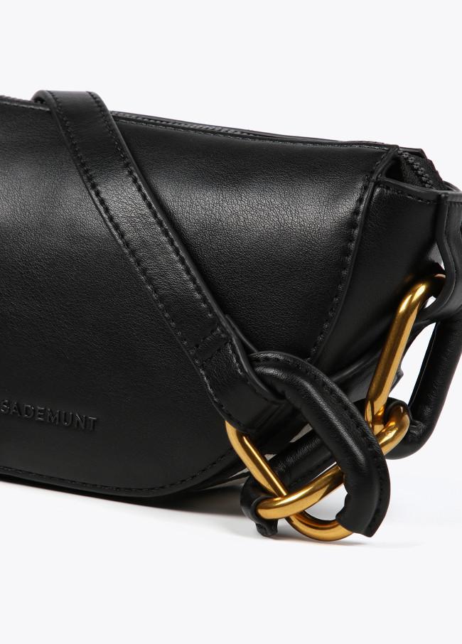 lola casademunt Bolso bandolera con arandelas y cinta logotipada Oferta exclusiva
